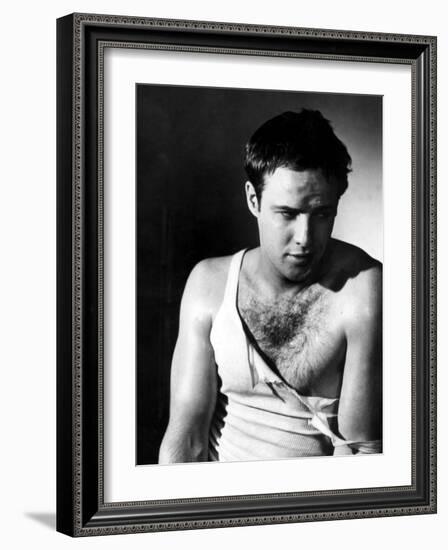 A Streetcar Named Desire, Marlon Brando, 1951-null-Framed Photo