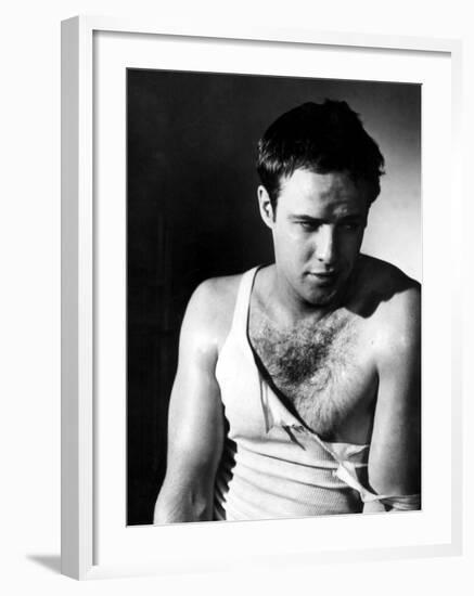 A Streetcar Named Desire, Marlon Brando, 1951-null-Framed Photo