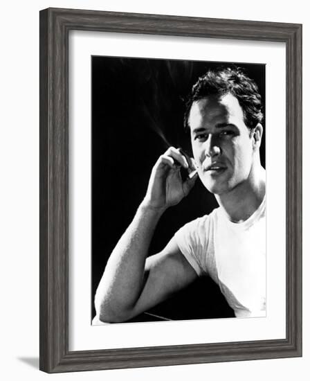 A Streetcar Named Desire, Marlon Brando, 1951-null-Framed Photo