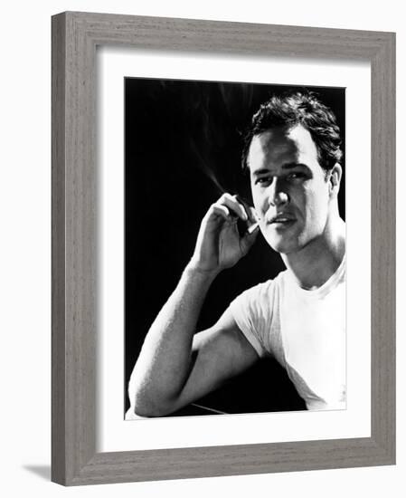 A Streetcar Named Desire, Marlon Brando, 1951-null-Framed Photo