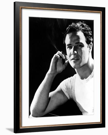 A Streetcar Named Desire, Marlon Brando, 1951-null-Framed Photo