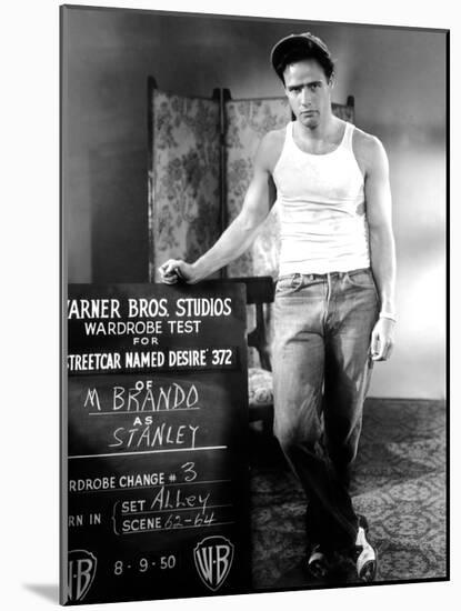 A Streetcar Named Desire, Marlon Brando, 1951.-null-Mounted Photo