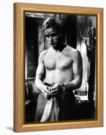 A Streetcar Named Desire, Marlon Brando, 1951-null-Framed Stretched Canvas