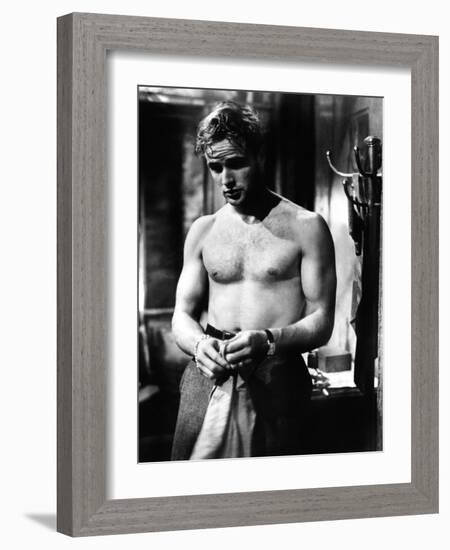 A Streetcar Named Desire, Marlon Brando, 1951-null-Framed Photo