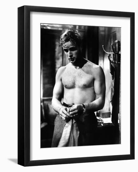 A Streetcar Named Desire, Marlon Brando, 1951-null-Framed Photo