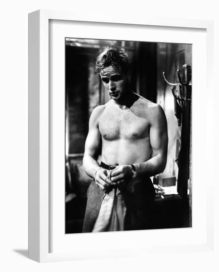 A Streetcar Named Desire, Marlon Brando, 1951-null-Framed Photo
