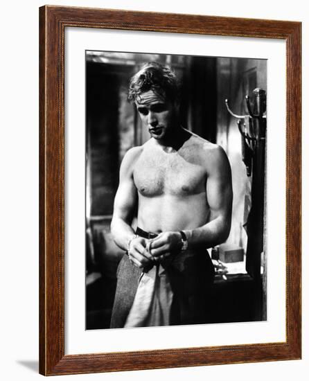 A Streetcar Named Desire, Marlon Brando, 1951-null-Framed Photo