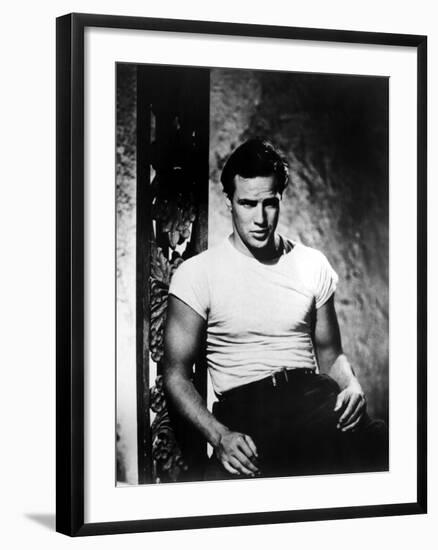 A Streetcar Named Desire, Marlon Brando, 1951-null-Framed Photo