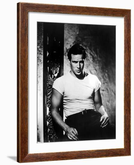 A Streetcar Named Desire, Marlon Brando, 1951-null-Framed Photo