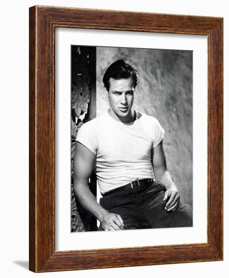 A Streetcar Named Desire, Marlon Brando 1951-null-Framed Photo