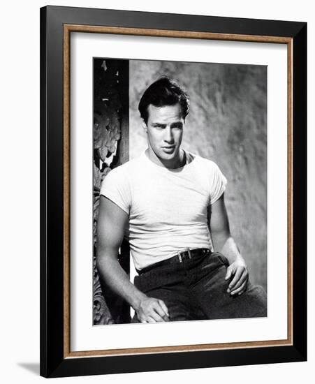 A Streetcar Named Desire, Marlon Brando 1951-null-Framed Photo