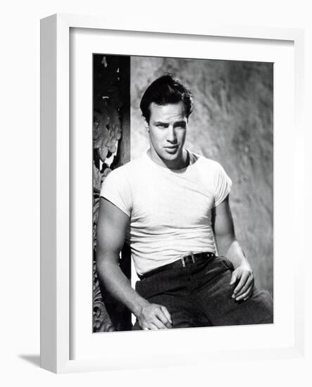 A Streetcar Named Desire, Marlon Brando 1951-null-Framed Photo