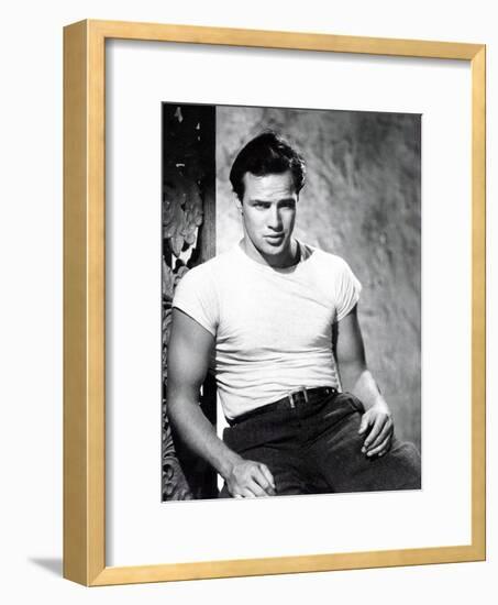 A Streetcar Named Desire, Marlon Brando 1951-null-Framed Photo