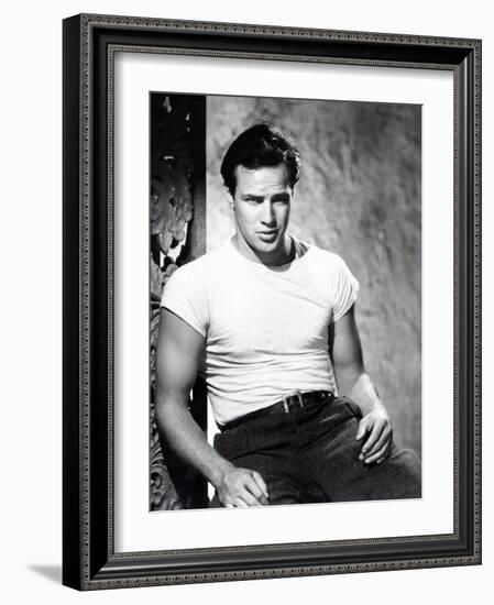 A Streetcar Named Desire, Marlon Brando 1951-null-Framed Photo