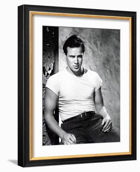 A Streetcar Named Desire, Marlon Brando 1951-null-Framed Photo