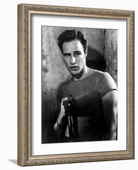 A Streetcar Named Desire, Marlon Brando, 1951-null-Framed Photo