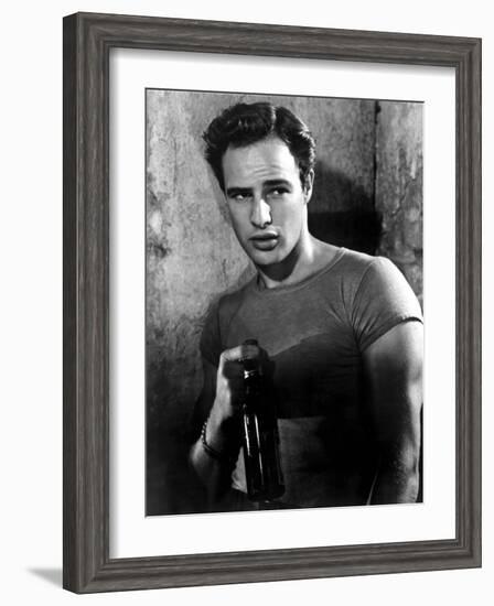 A Streetcar Named Desire, Marlon Brando, 1951-null-Framed Photo