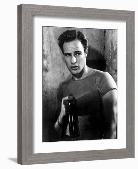 A Streetcar Named Desire, Marlon Brando, 1951-null-Framed Photo