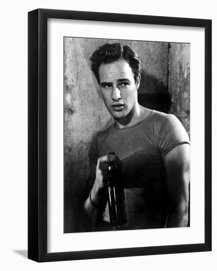 A Streetcar Named Desire, Marlon Brando, 1951-null-Framed Photo