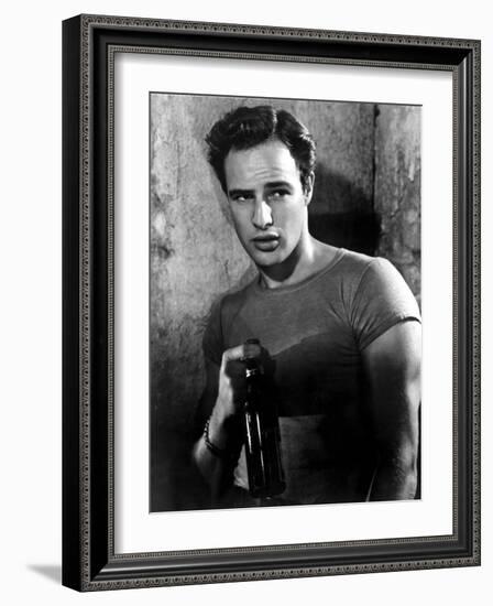 A Streetcar Named Desire, Marlon Brando, 1951-null-Framed Photo