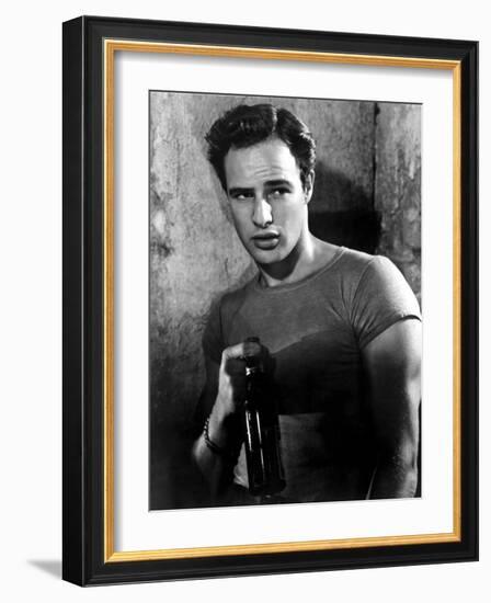 A Streetcar Named Desire, Marlon Brando, 1951-null-Framed Photo