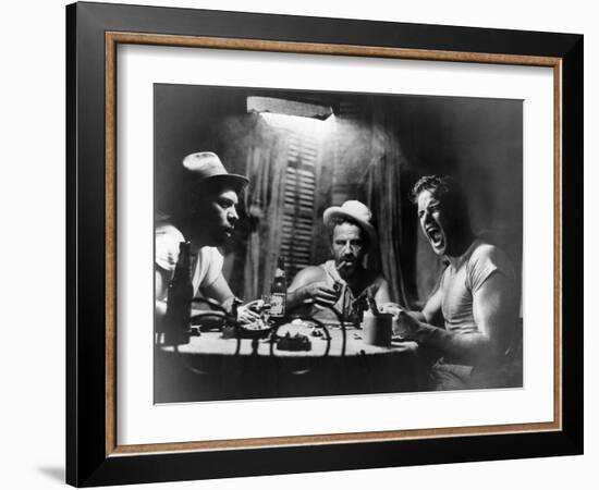 A Streetcar Named Desire, Nick Dennis, Rudy Bond, Marlon Brando, 1951-null-Framed Photo