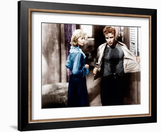 A Streetcar Named Desire, Vivien Leigh, Marlon Brando, 1951-null-Framed Photo