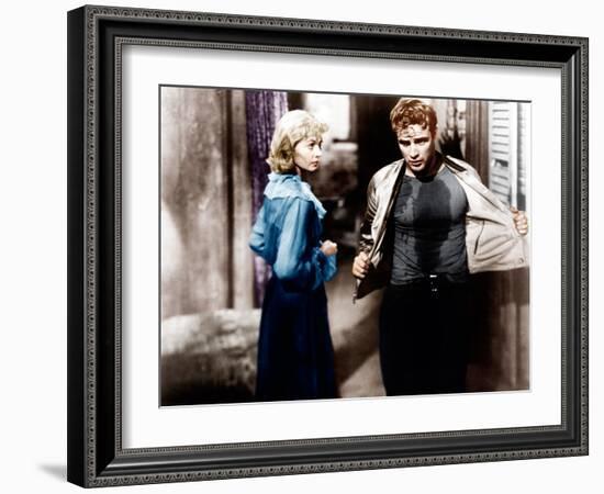 A Streetcar Named Desire, Vivien Leigh, Marlon Brando, 1951-null-Framed Photo