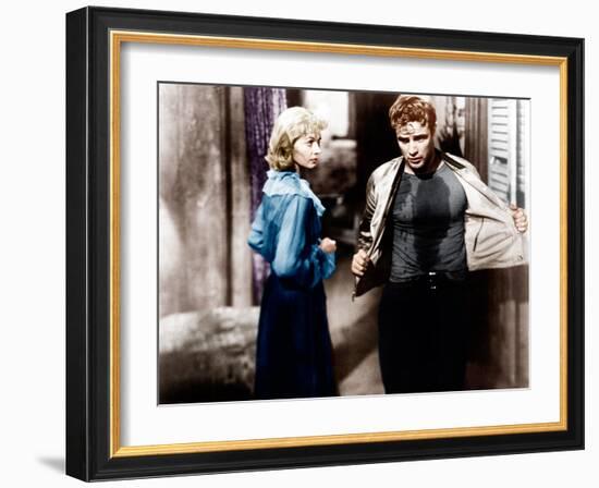 A Streetcar Named Desire, Vivien Leigh, Marlon Brando, 1951-null-Framed Photo