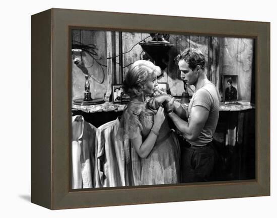 A Streetcar Named Desire, Vivien Leigh, Marlon Brando, 1951-null-Framed Stretched Canvas