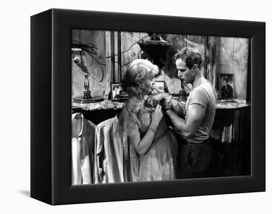 A Streetcar Named Desire, Vivien Leigh, Marlon Brando, 1951-null-Framed Stretched Canvas