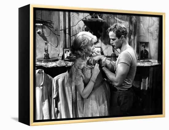 A Streetcar Named Desire, Vivien Leigh, Marlon Brando, 1951-null-Framed Stretched Canvas