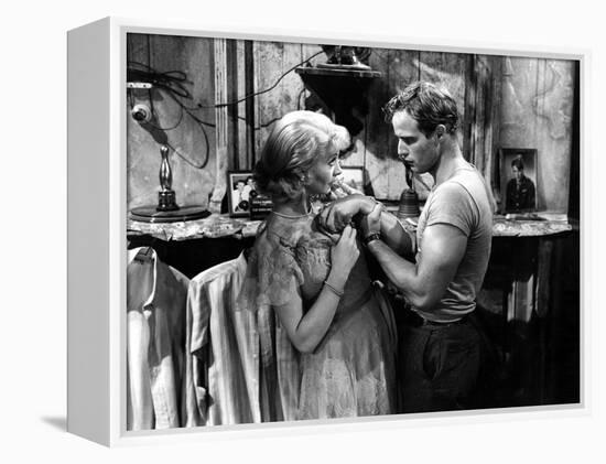 A Streetcar Named Desire, Vivien Leigh, Marlon Brando, 1951-null-Framed Stretched Canvas