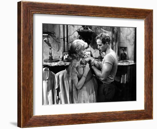 A Streetcar Named Desire, Vivien Leigh, Marlon Brando, 1951-null-Framed Photo