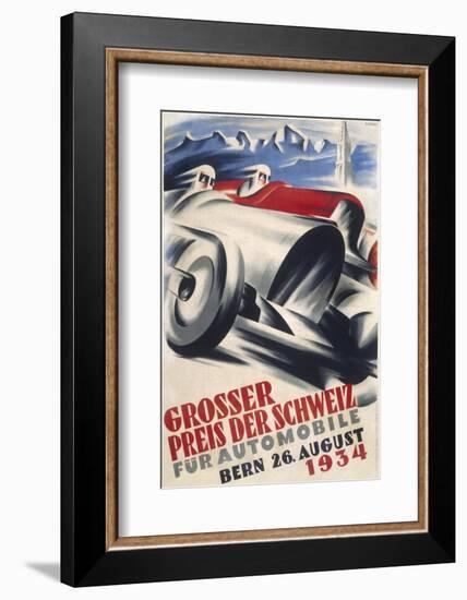 A Striking Poster for the Grand Prix of Switzerland Held at Bern-null-Framed Photographic Print