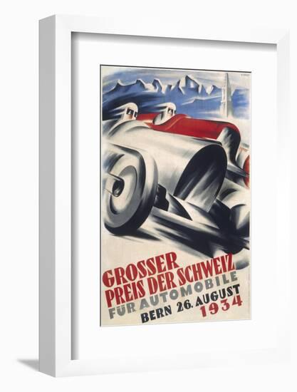 A Striking Poster for the Grand Prix of Switzerland Held at Bern-null-Framed Photographic Print