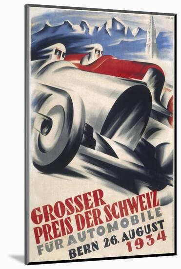 A Striking Poster for the Grand Prix of Switzerland Held at Bern-null-Mounted Photographic Print