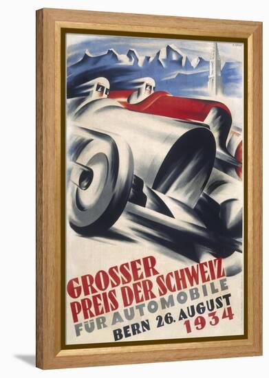 A Striking Poster for the Grand Prix of Switzerland Held at Bern-null-Framed Premier Image Canvas