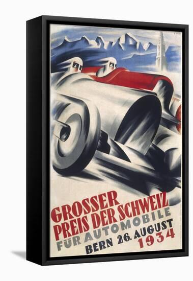 A Striking Poster for the Grand Prix of Switzerland Held at Bern-null-Framed Premier Image Canvas