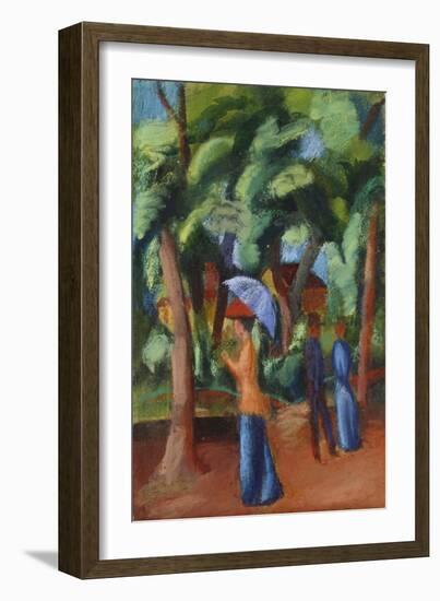 A Stroll in the Park, 1914-August Macke-Framed Giclee Print