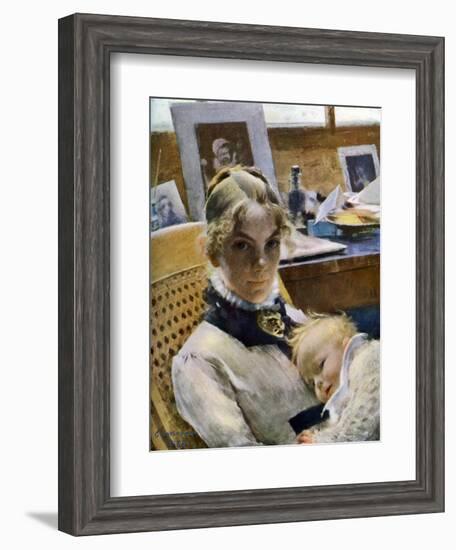 A Studio Idyll: The-Carl Larsson-Framed Giclee Print