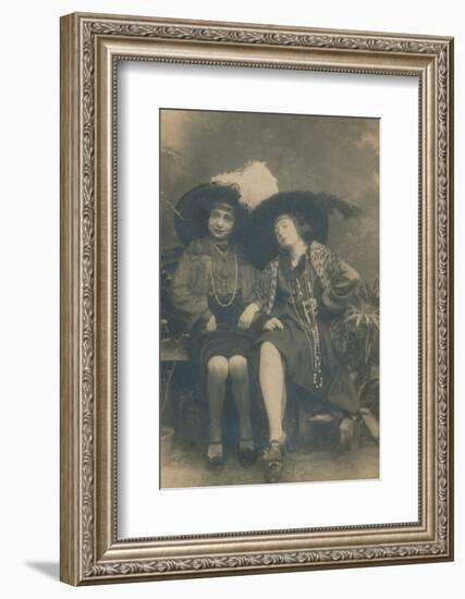 A studio photograph of two ladies, c1910-Unknown-Framed Photographic Print