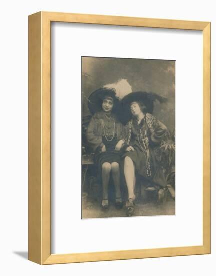 A studio photograph of two ladies, c1910-Unknown-Framed Photographic Print