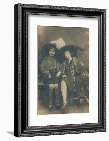 A studio photograph of two ladies, c1910-Unknown-Framed Photographic Print