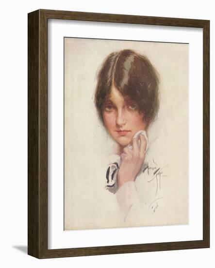 'A Study', c1914, (1914)-Harrison Fisher-Framed Giclee Print