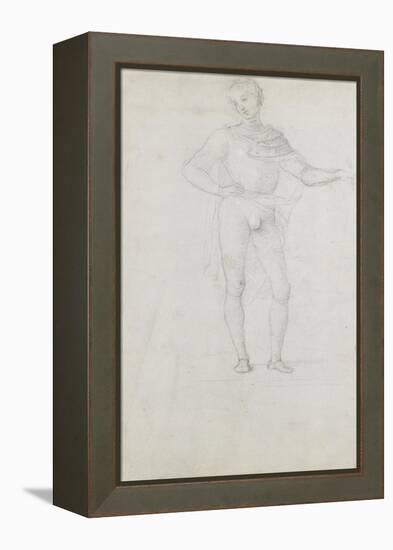 A Study for a Figure in an Adoration of the Magi-Pietro Perugino-Framed Premier Image Canvas