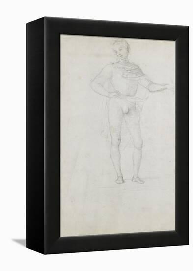 A Study for a Figure in an Adoration of the Magi-Pietro Perugino-Framed Premier Image Canvas