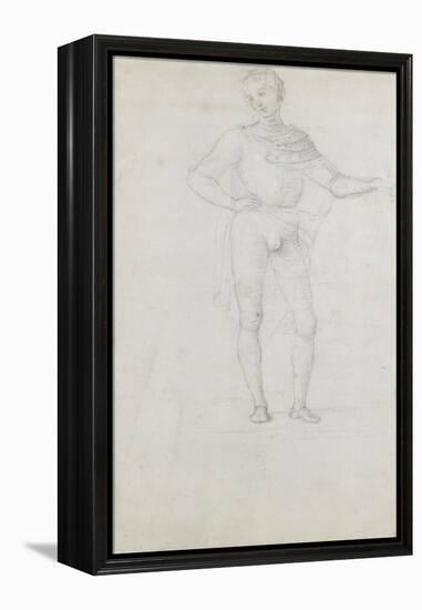 A Study for a Figure in an Adoration of the Magi-Pietro Perugino-Framed Premier Image Canvas