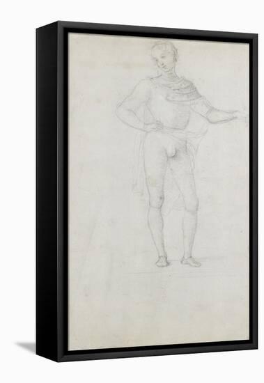 A Study for a Figure in an Adoration of the Magi-Pietro Perugino-Framed Premier Image Canvas