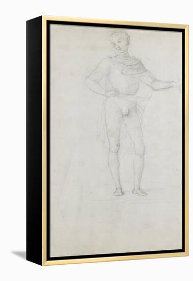 A Study for a Figure in an Adoration of the Magi-Pietro Perugino-Framed Premier Image Canvas